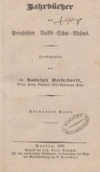 Jahrbücher des preußischen Volks-Schul-Wesens, Bd. 7