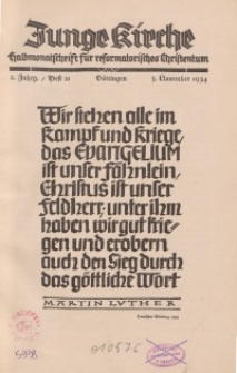 Junge Kirche, 1934/ Heft 21