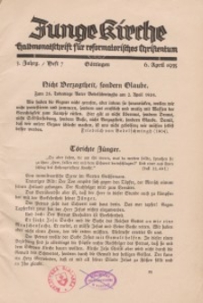 Junge Kirche, 1935/ Heft 7