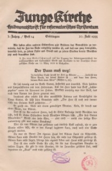 Junge Kirche, 1935/ Heft 14