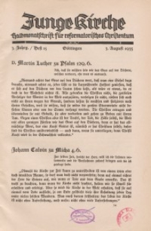 Junge Kirche, 1935/ Heft 15