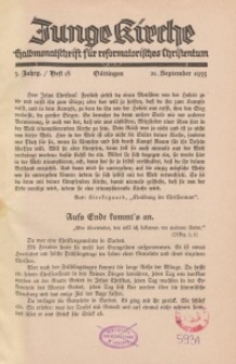 Junge Kirche, 1935/ Heft 18