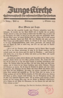 Junge Kirche, 1935/ Heft 19