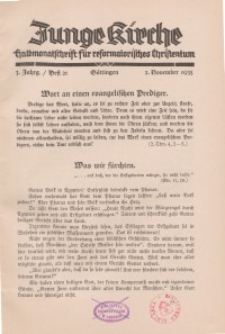 Junge Kirche, 1935/ Heft 21