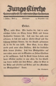 Junge Kirche, 1935/ Heft 24