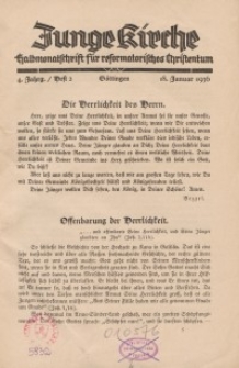 Junge Kirche, 1936/ Heft 2