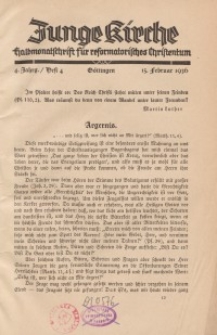 Junge Kirche, 1936/ Heft 4