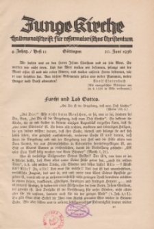 Junge Kirche, 1936/ Heft 12