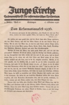 Junge Kirche, 1936/ Heft 20