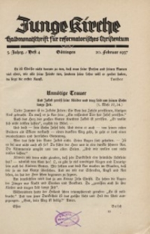Junge Kirche, 1937/ Heft 4