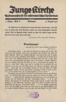 Junge Kirche, 1937/ Heft 16