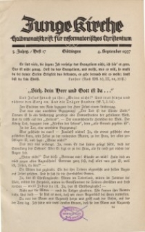 Junge Kirche, 1937/ Heft 17
