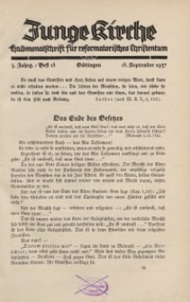 Junge Kirche, 1937/ Heft 18