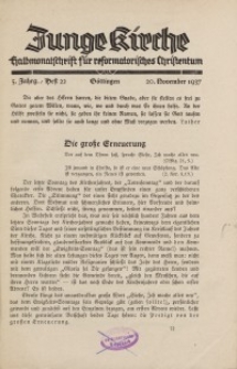 Junge Kirche, 1937/ Heft 22