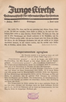 Junge Kirche, 1939/ Heft 11