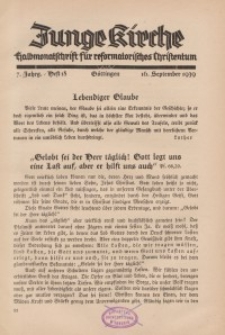 Junge Kirche, 1939/ Heft 18