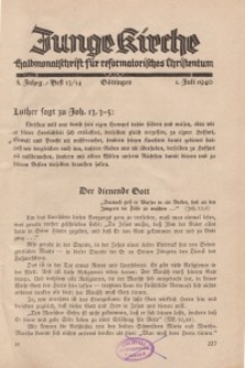 Junge Kirche, 1940/ Heft 13/14
