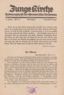 Junge Kirche, 1940/ Heft 23