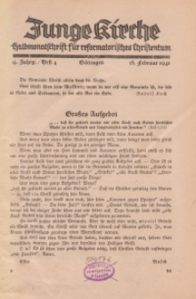 Junge Kirche, 1941/ Heft 4