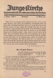 Junge Kirche, 1941/ Heft 6