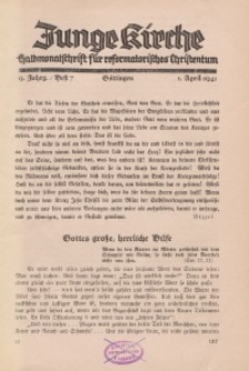 Junge Kirche, 1941/ Heft 7