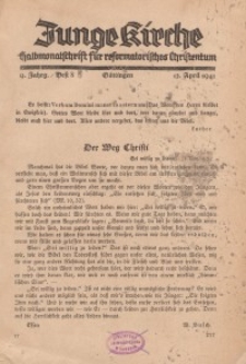 Junge Kirche, 1941/ Heft 8