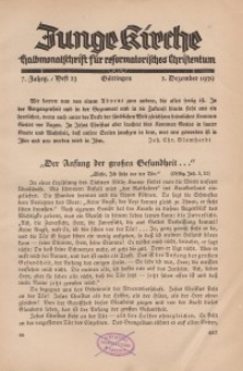 Junge Kirche, 1939/ Heft 23