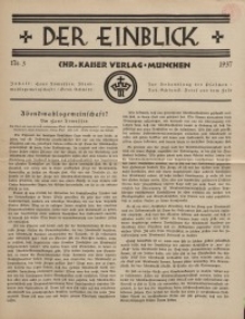 Der Einblick, Nr. 3, 1937
