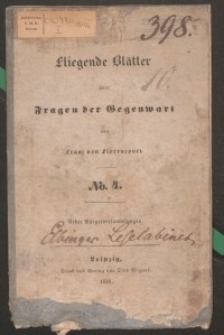 Fliegende Blätter über Fragen der Gegenwart, 1846, nr 4