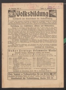 Volksbildung : Zeitschrift der Gesellschaft für Volksbildung, Jg. 46. 1916, H. 19