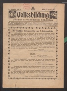 Volksbildung : Zeitschrift der Gesellschaft für Volksbildung, Jg. 47. 1917, H. 20