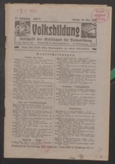 Volksbildung : Zeitschrift der Gesellschaft für Volksbildung, Jg. 55. 1925, H. 5