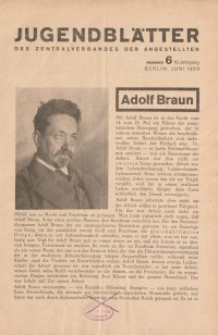 Jugend-Blätter des Zentralverbandes der Angestellten, 10. Jahrgang, 1929, H. 6 (Juni).