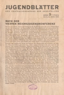 Jugend-Blätter des Zentralverbandes der Angestellten, 11. Jahrgang, 1930, H. 3 (März).
