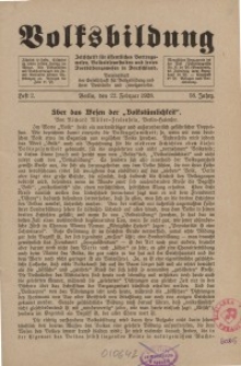 Volksbildung : Zeitschrift der Gesellschaft für Volksbildung, Jg. 58. 1928, H. 2