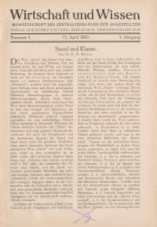 Wirtschaft und Wissen, 1929, H. 4