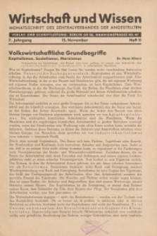 Wirtschaft und Wissen, 1931, H. 11