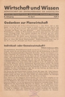 Wirtschaft und Wissen, 1932, H. 4