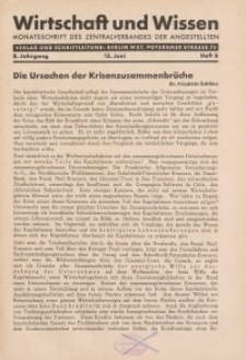 Wirtschaft und Wissen, 1932, H. 6