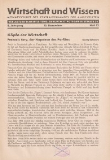 Wirtschaft und Wissen, 1932, H. 12