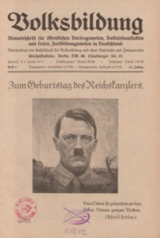 Volksbildung : Zeitschrift der Gesellschaft für Volksbildung, Jg. 64. 1934, [H. 4]