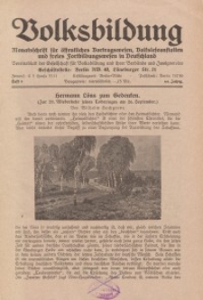 Volksbildung : Zeitschrift der Gesellschaft für Volksbildung, Jg. 64. 1934, [H. 9]