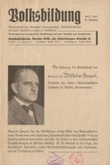 Volksbildung : Zeitschrift der Gesellschaft für Volksbildung, Jg. 65. 1935, [H. 7]