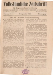 Volkstümliche Zeitschrift für die gesamte Sozialversicherung, 35. Jahrgang, 1929, H. 17