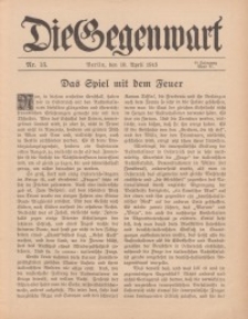 Die Gegenwart: Wochenschrift für Literatur, Kunst, Leben, 44. Jahrgang, 1915, H. 15