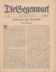 Die Gegenwart: Wochenschrift für Literatur, Kunst, Leben, 44. Jahrgang, 1915, H. 20