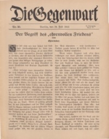 Die Gegenwart: Wochenschrift für Literatur, Kunst, Leben, 44. Jahrgang, 1915, H. 30