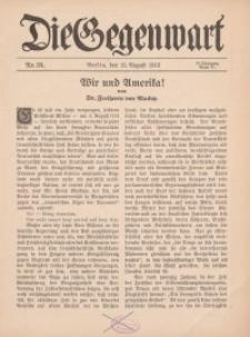 Die Gegenwart: Wochenschrift für Literatur, Kunst, Leben, 44. Jahrgang, 1915, H. 34