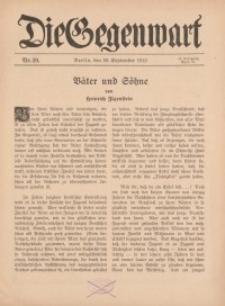 Die Gegenwart: Wochenschrift für Literatur, Kunst, Leben, 44. Jahrgang, 1915, H. 39
