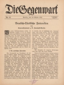 Die Gegenwart: Wochenschrift für Literatur, Kunst, Leben, 44. Jahrgang, 1915, H. 43